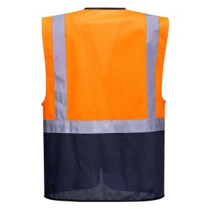 Альтернативний вигляд Жилет сигнальний PORTWEST C476 Orange / Navy (Ірландія)