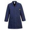 Portwest AS10 - Anti-Static ESD Coat Navy