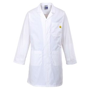 Portwest AS10 - Anti-Static ESD Coat White