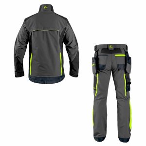 Alternative view of Костюм рабочий 4-Stretch CXS NAOS-JT Grey-Yellow (Чехия)