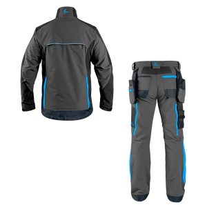 Alternative view of Костюм рабочий 4-Stretch CXS NAOS-JT Grey-Blue (Чехия)