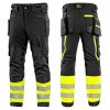 Trousers CXS NAOS men’s, black, HV yellow