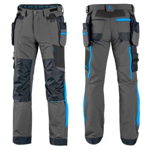Trousers CXS NAOS, men’s, grey-blue