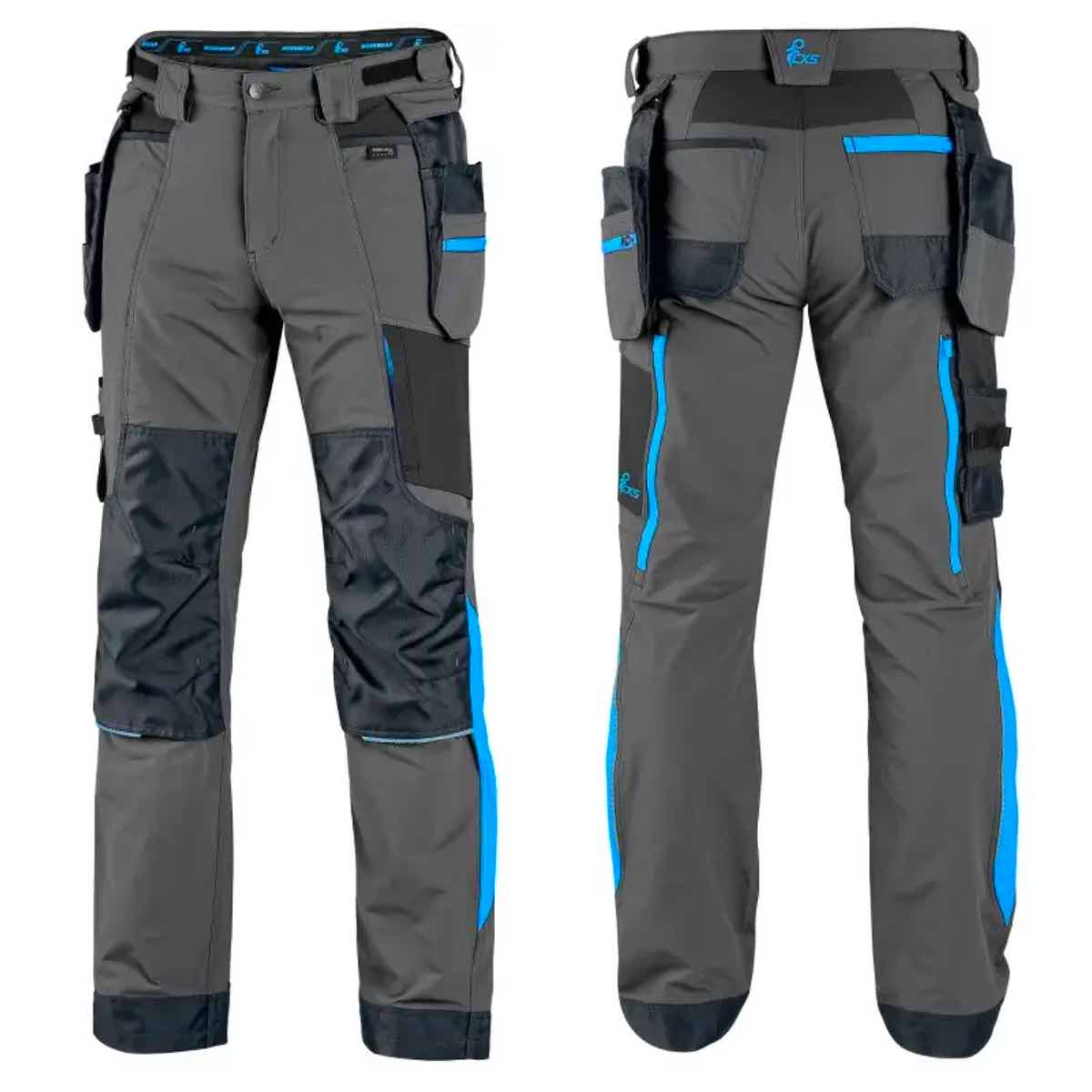 Trousers CXS NAOS, men’s, grey-blue