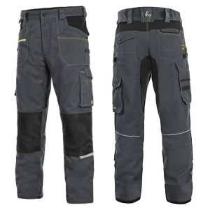 Trousers CXS STRETCH, men´s, dark grey-black